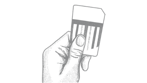 illustration of hand holding a valleyride bus pass