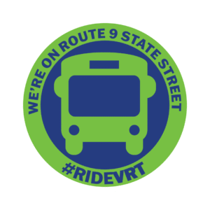 png Sticker announcing that your business, residence, or parking lot is on route 9 State Street.